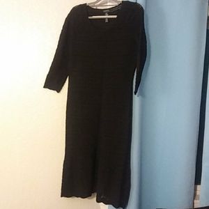 Ralph Lauren stretchy mesh black dress XL